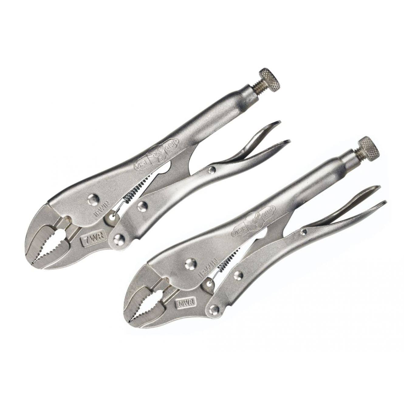 Curved Jaw Locking Pliers with Wire Cutter