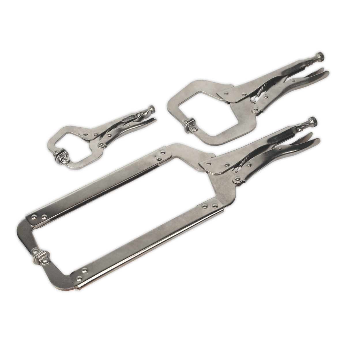 Locking 'C' Clamp Set 3pc AK66