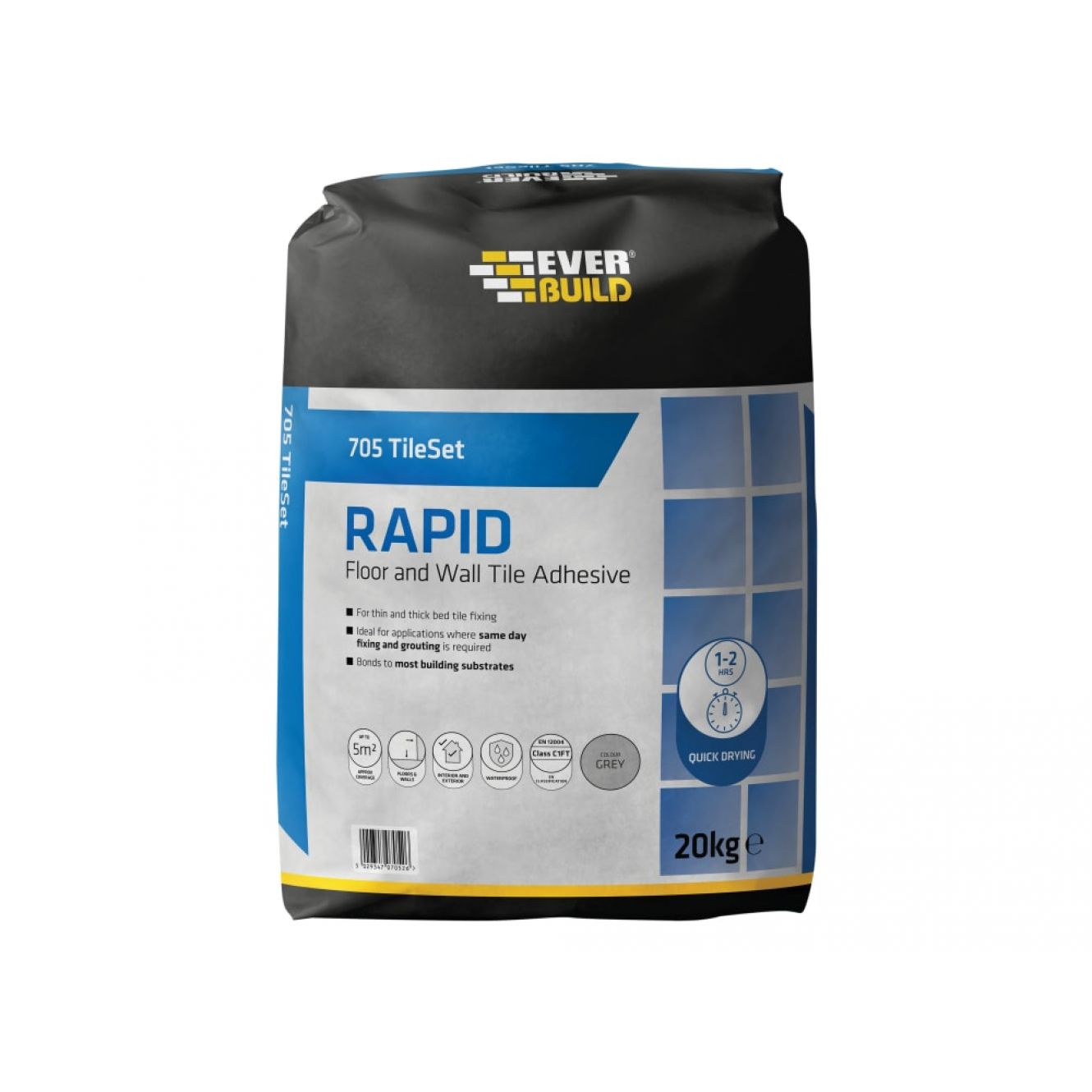 705 Rapid Set Tile Mortar 20kg EVBRAPID20
