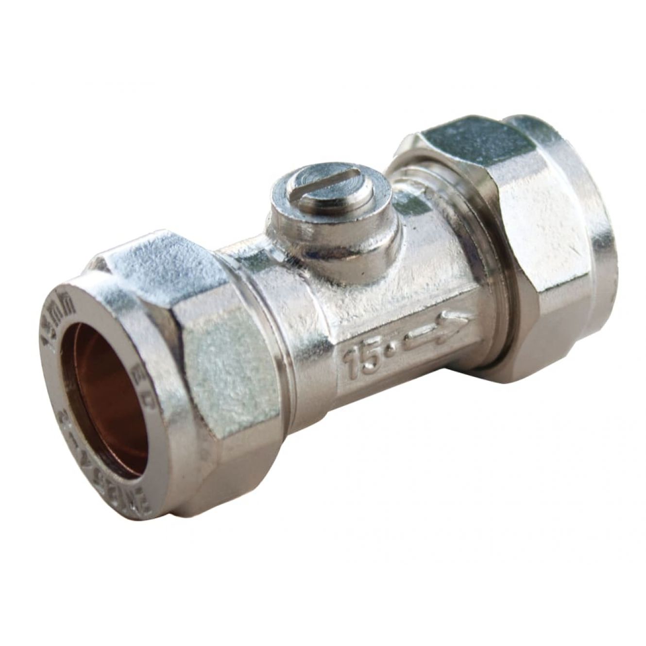Isolating Valve 15mm Chrome ORAPFC16