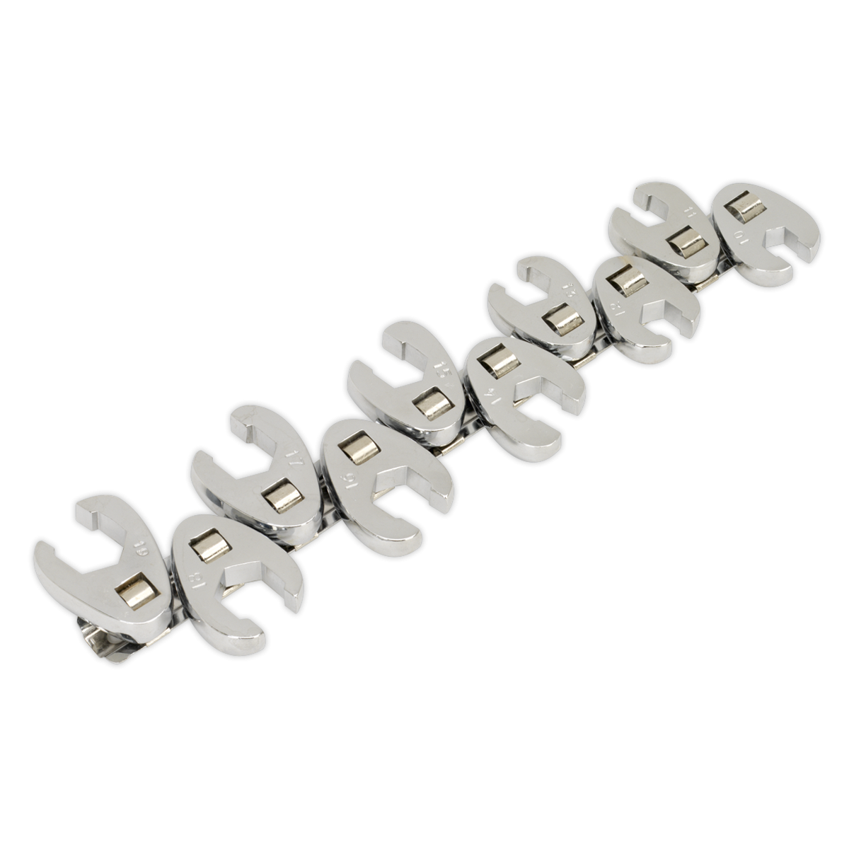 Crow's Foot Wrench Set 10pc Flare Nut 3/8"Sq Drive Metric S0845