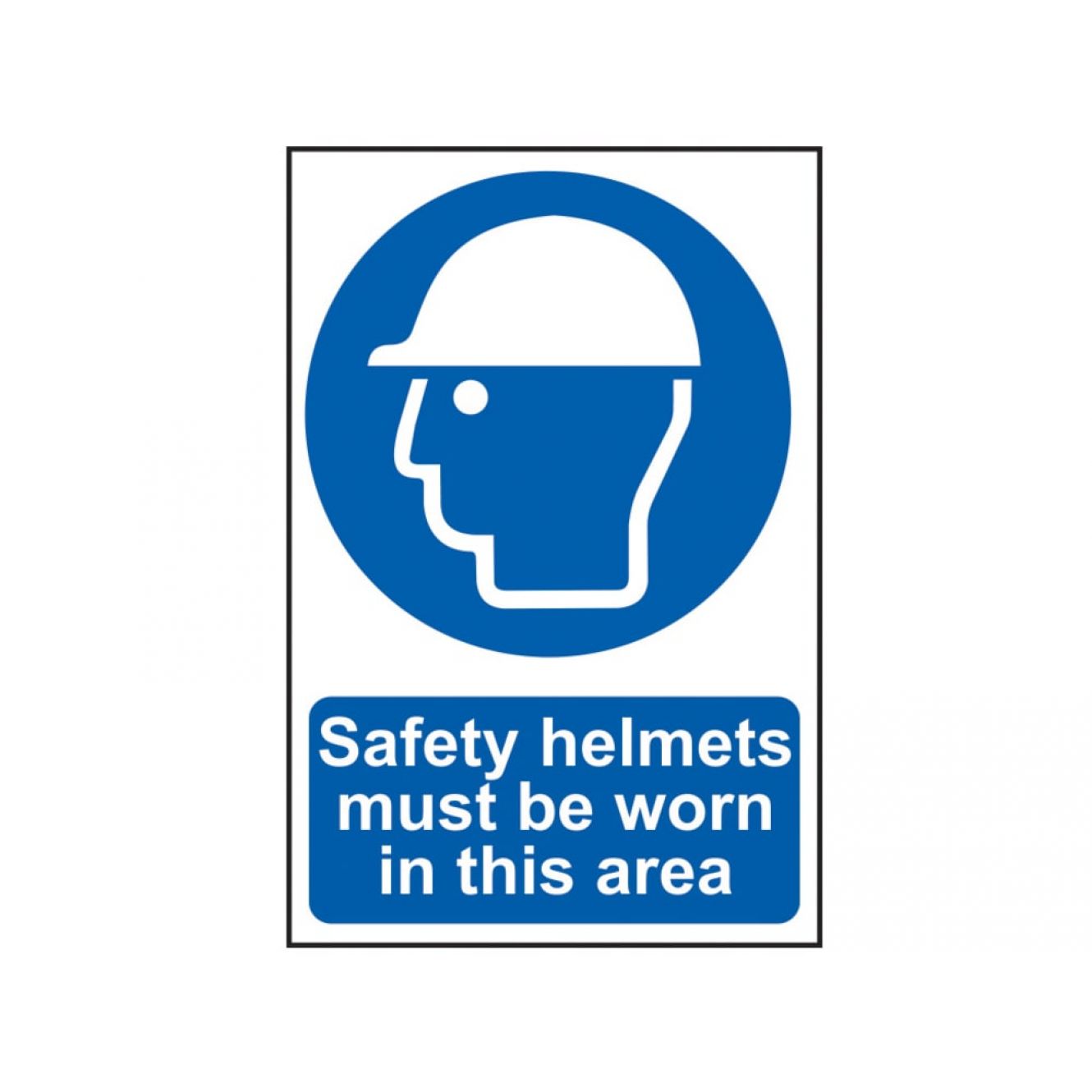 Sign: Safety Helmets Must Be Worn