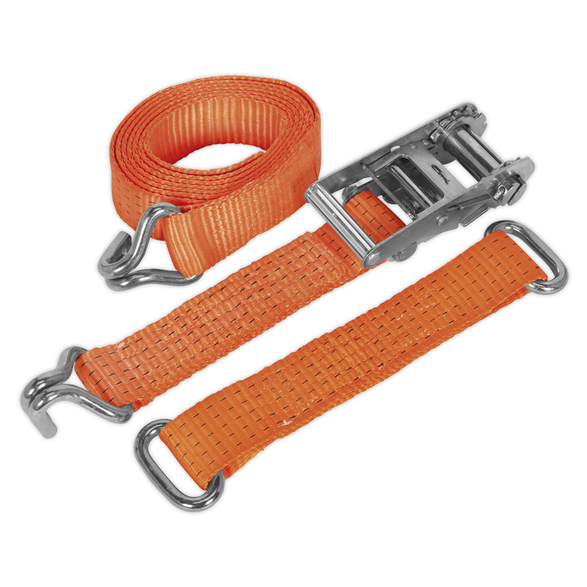 Car Transporter Ratchet Strap 50mm x 3m Steel Wheel - Single 4500kg Breaking Strength TDRWS
