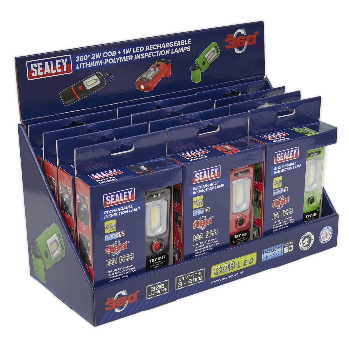 LED3601 Series Inspection Light Combination - Display Pack of 12 LED3601COMBO