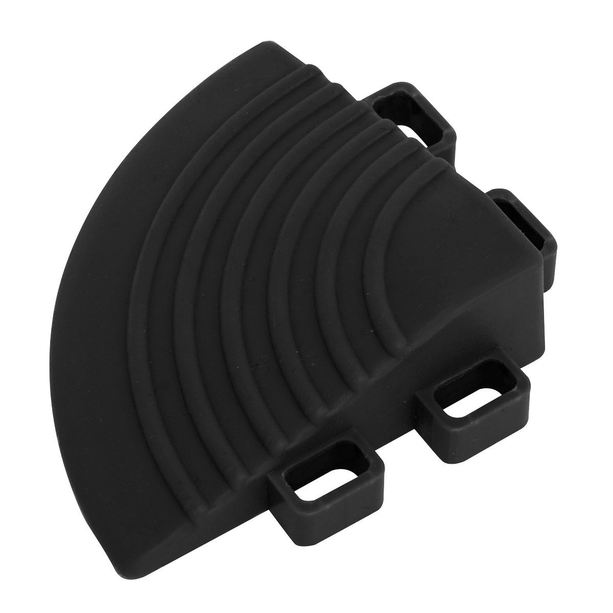 Polypropylene Floor Tile Corners 60 x 60mm Black - Pack of 4 FT3CB