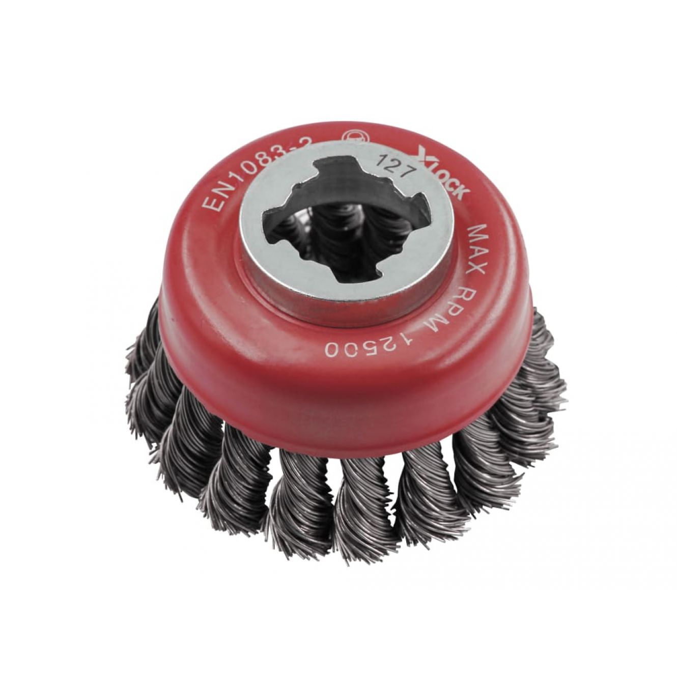 X-LOCK Wire Cup Brush Twist Knot 75mm M14x2, 0.50mm Steel Wire FAIWBT75XL