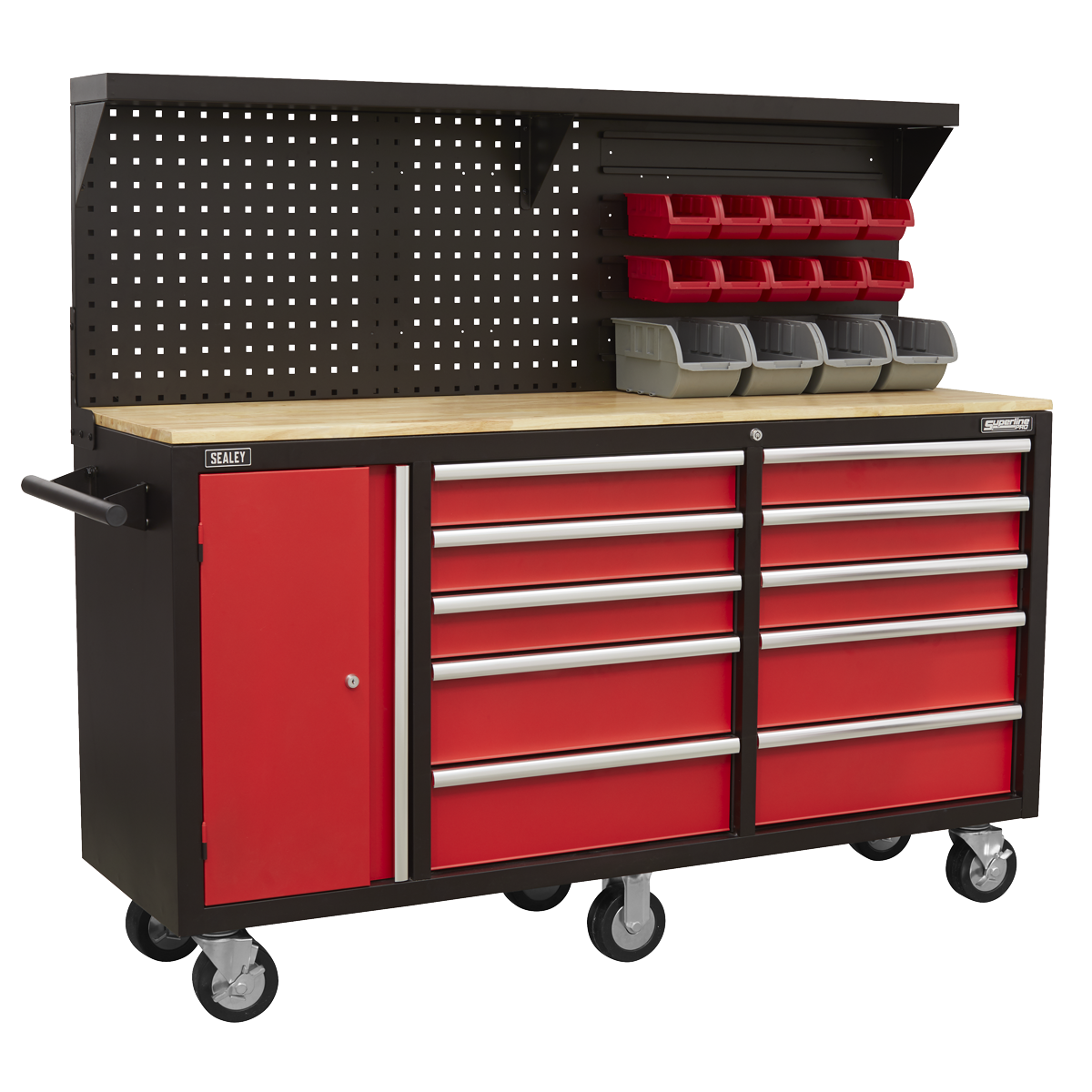 Mobile Workstation 10 Drawer with Backboard AP6310