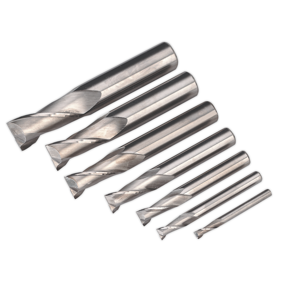 HSS End Mill Set Ø4-16mm 2 Flute SM2502EMSET