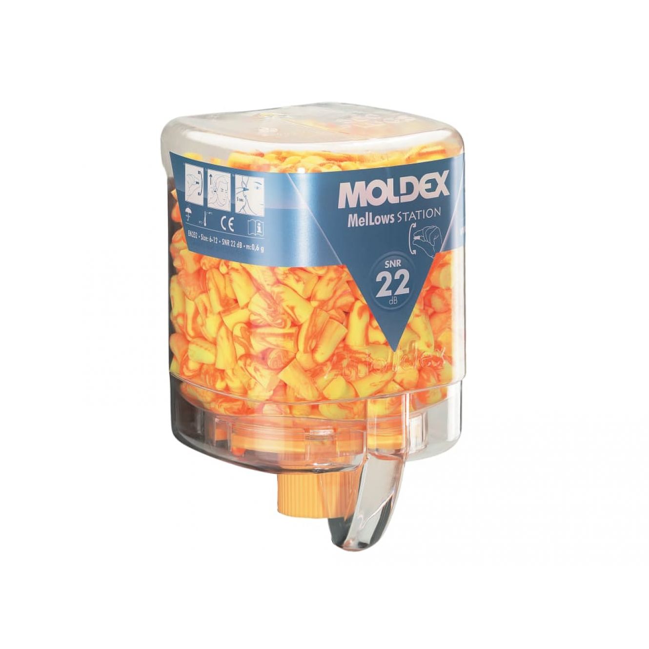 Disposable Foam Earplugs MelLows® Station SNR 22 dB (250 Pairs) MOL7625