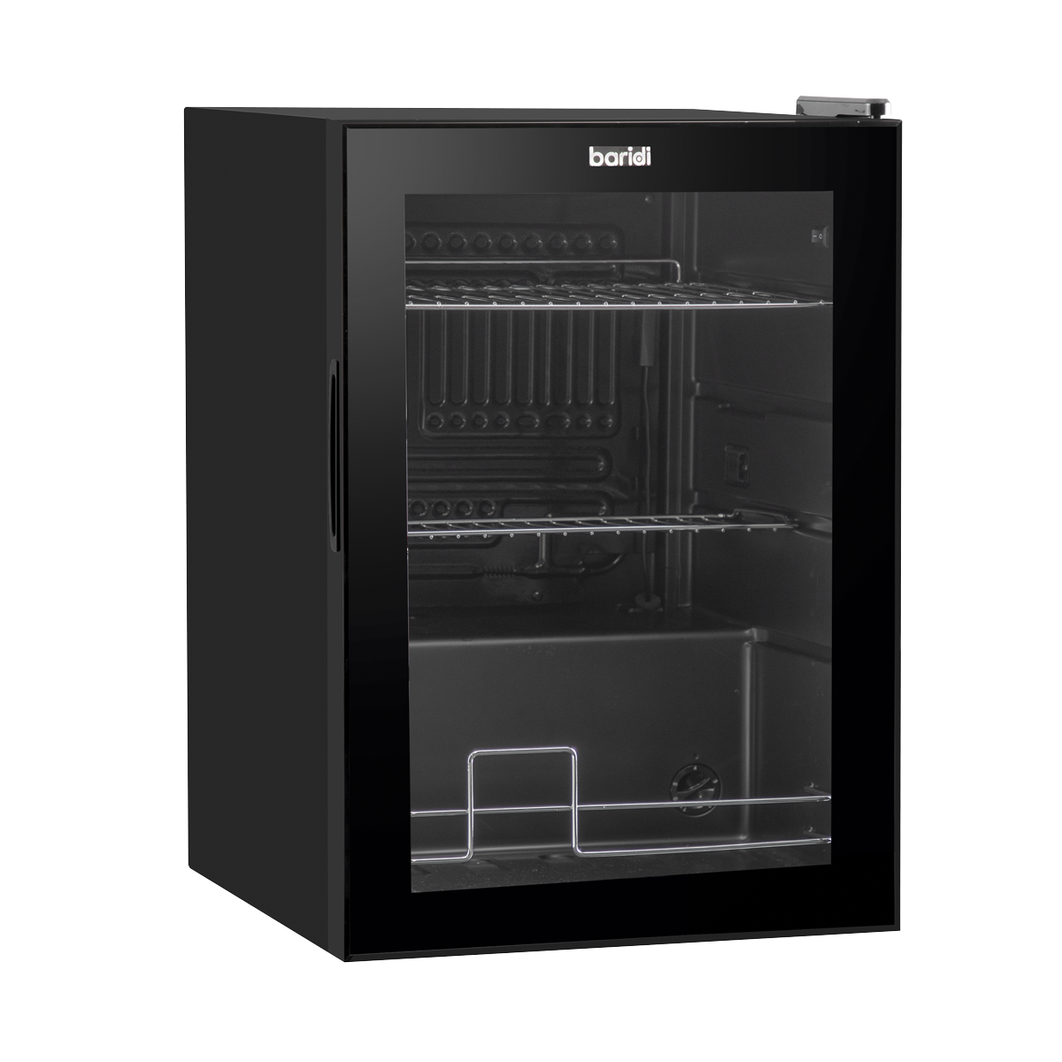 Baridi 60L Beer & Drinks Fridge with LED Light, Black and Glass Door DH62