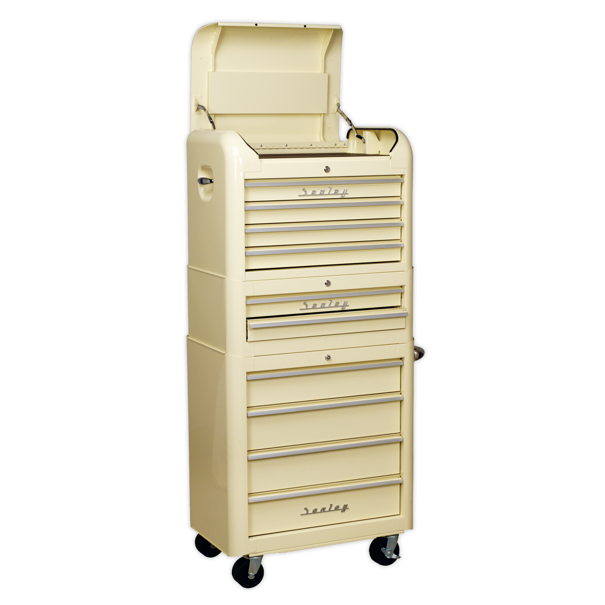 Retro Style Topchest, Mid-Box & Rollcab Combination 10 Drawer Cream AP28COMBO2