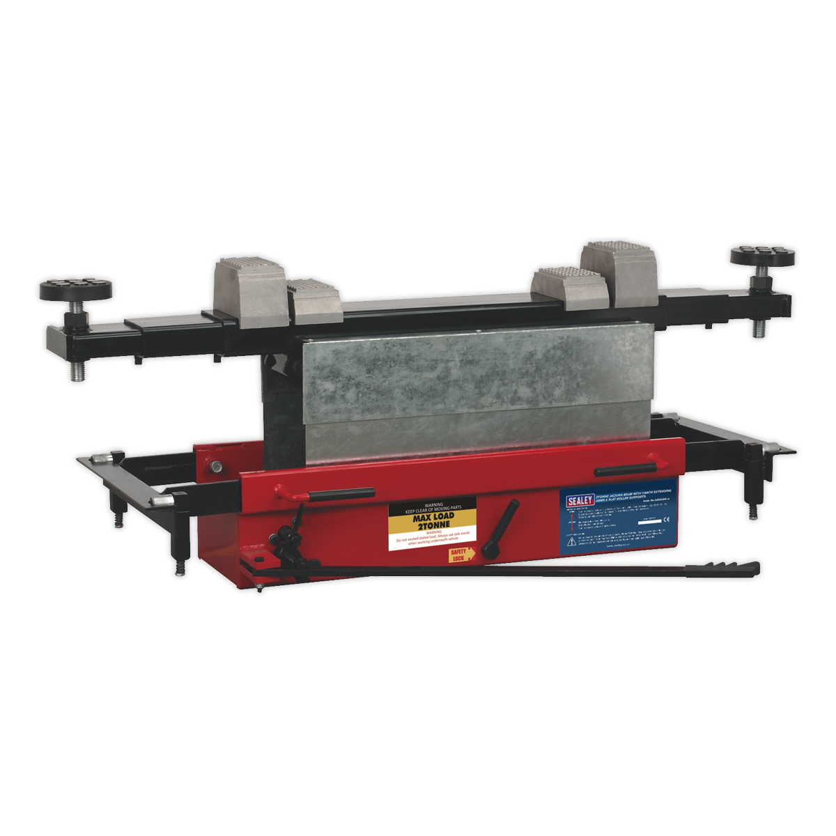 Jacking Beam 2 Tonne with Arm Extenders & Flat Roller Supports SJBEX200