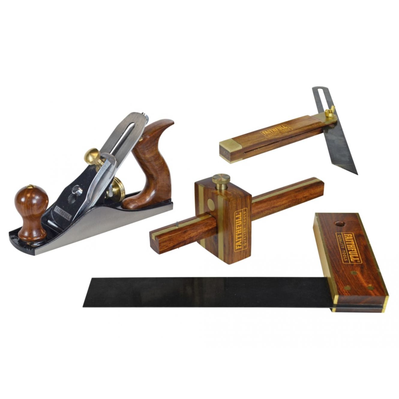Plane & Woodworking Set of 4 in Wooden Box FAIPLANEKIT