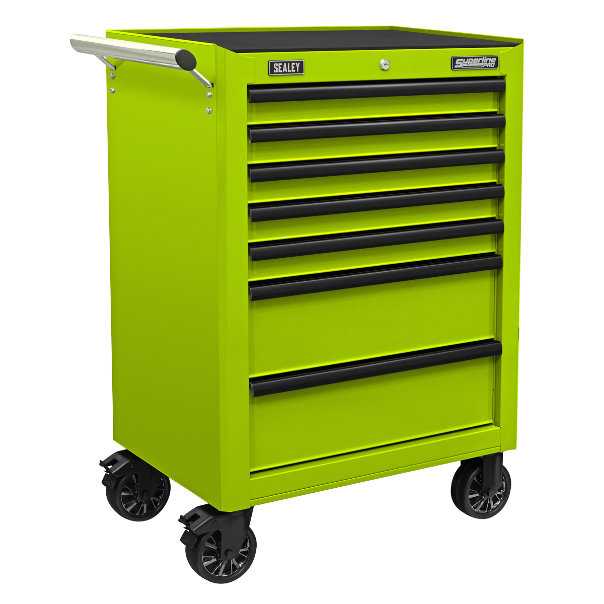 Rollcab 7 Drawer with Ball-Bearing Slides - Green/Black AP26479THV