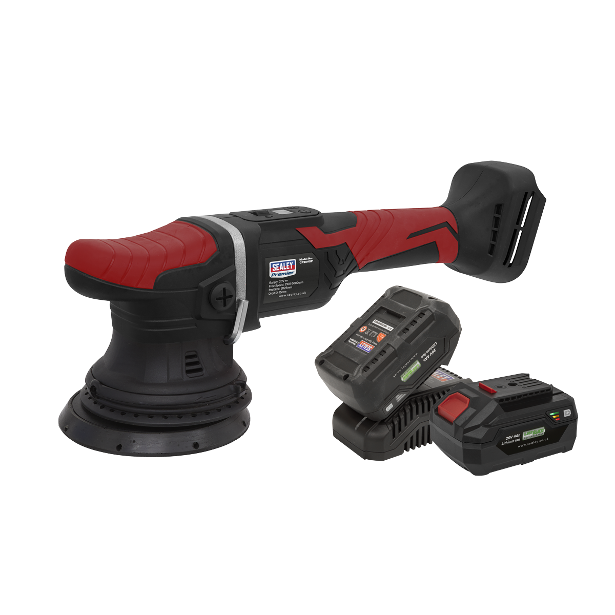 Cordless Orbital Polisher Kit 20V SV20 Series Ø125mm - 2 Batteries CP20VOPKIT2