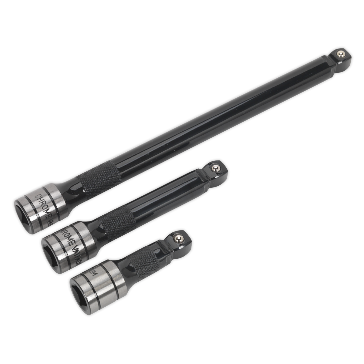 Wobble/Rigid Extension Bar Set 3pc 1/2"Sq Drive Black Series AK7692