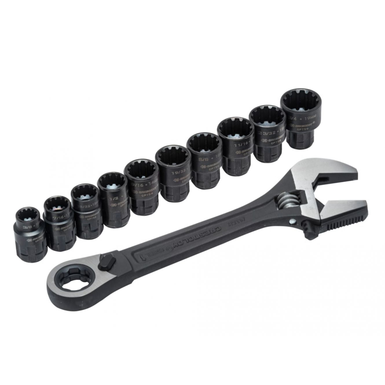 X6™ Pass-Thru™ Adjustable Wrench Set, 11 Piece CRECPTAW8
