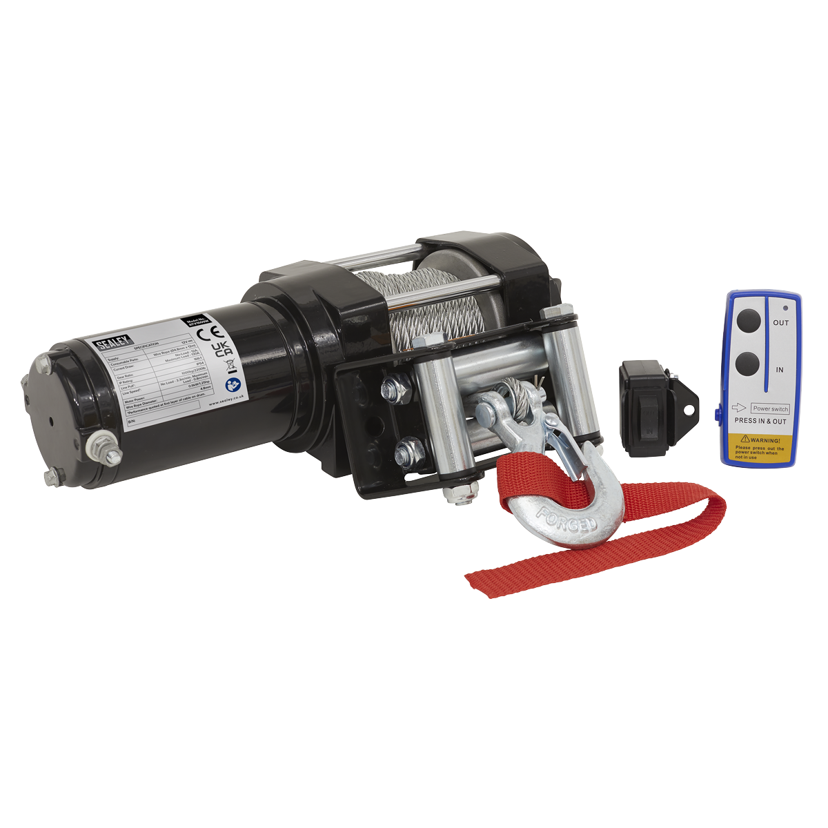 ATV Winch 1000kg Line Pull 12V ATV1000W