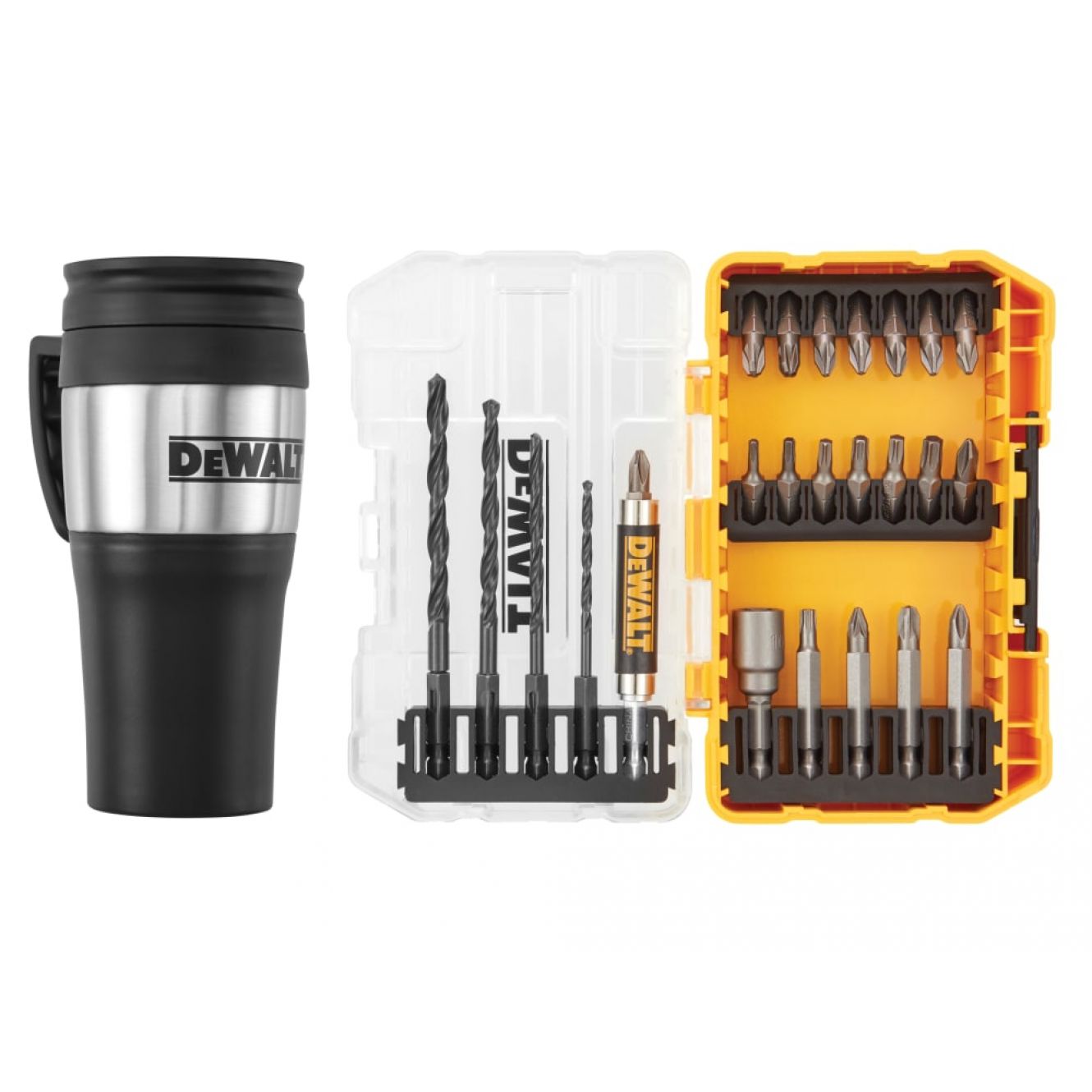 DT70706 Drill Drive Set, 25 Piece + Mug Display of 4 DEWDT70706M