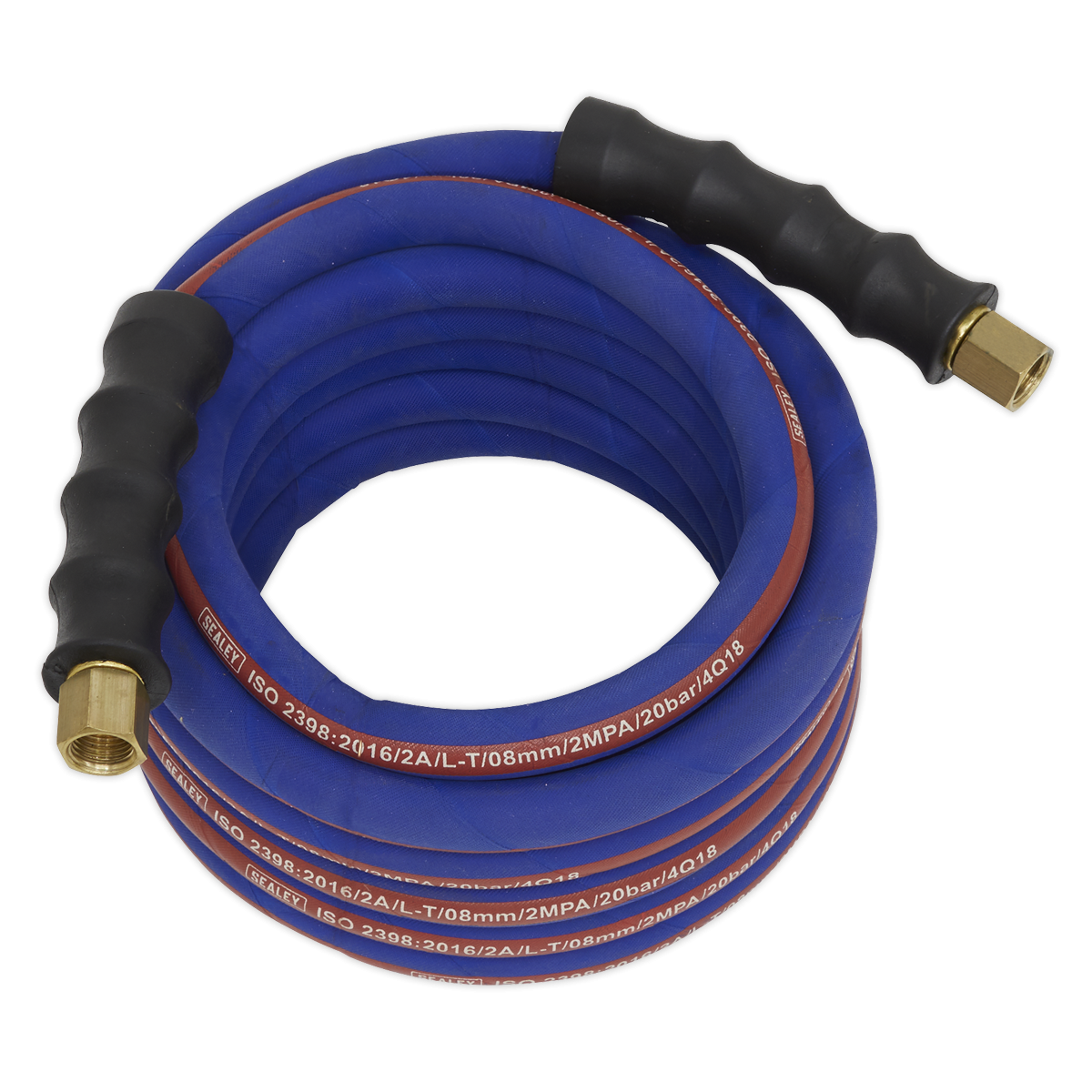 Air Hose 5m x Ø8mm with 1/4"BSP Unions Extra-Heavy-Duty AH5R