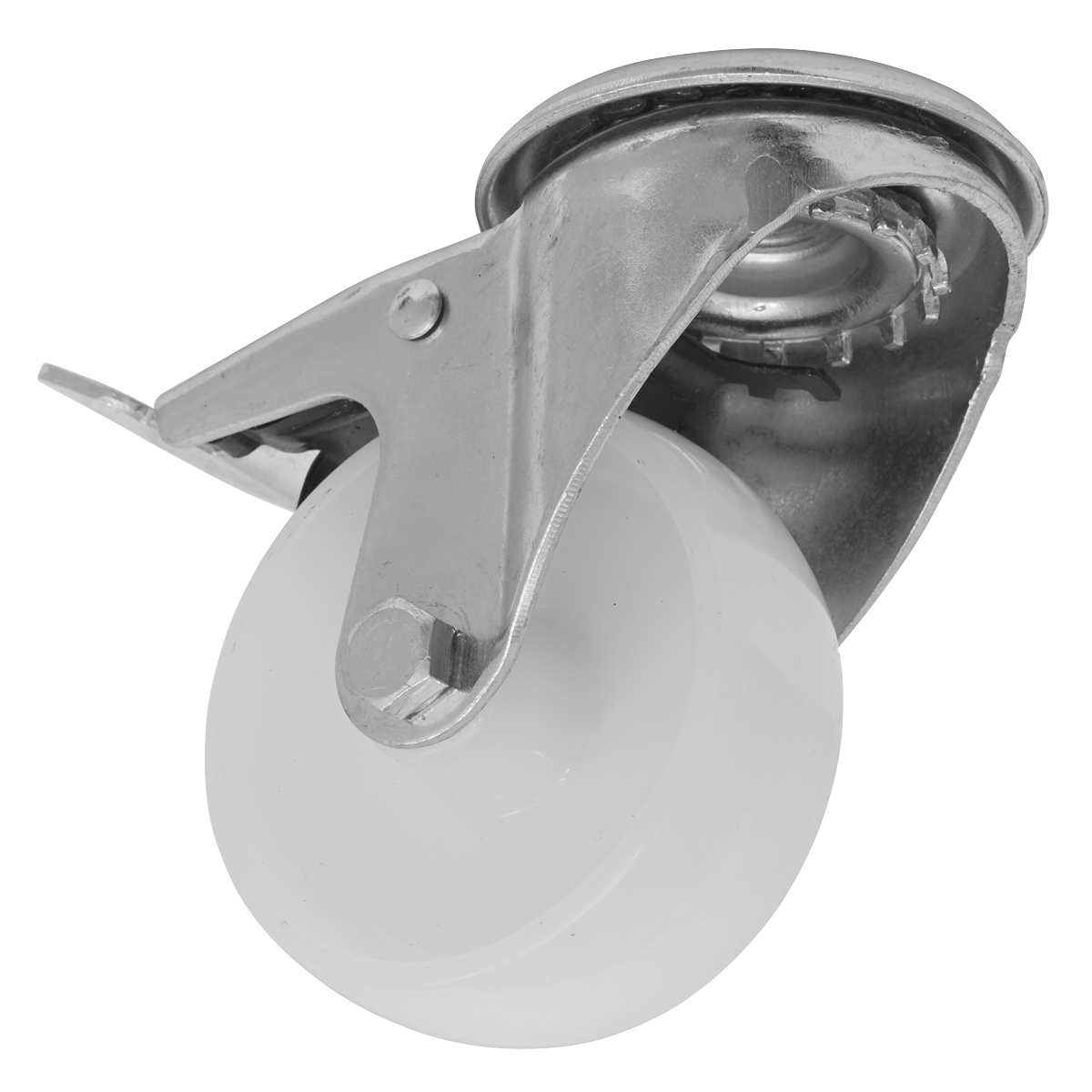 Heavy-Duty Nylon Castor Wheel Bolt Hole with Total Lock Ø80mm - Trade SCW480SBLEM