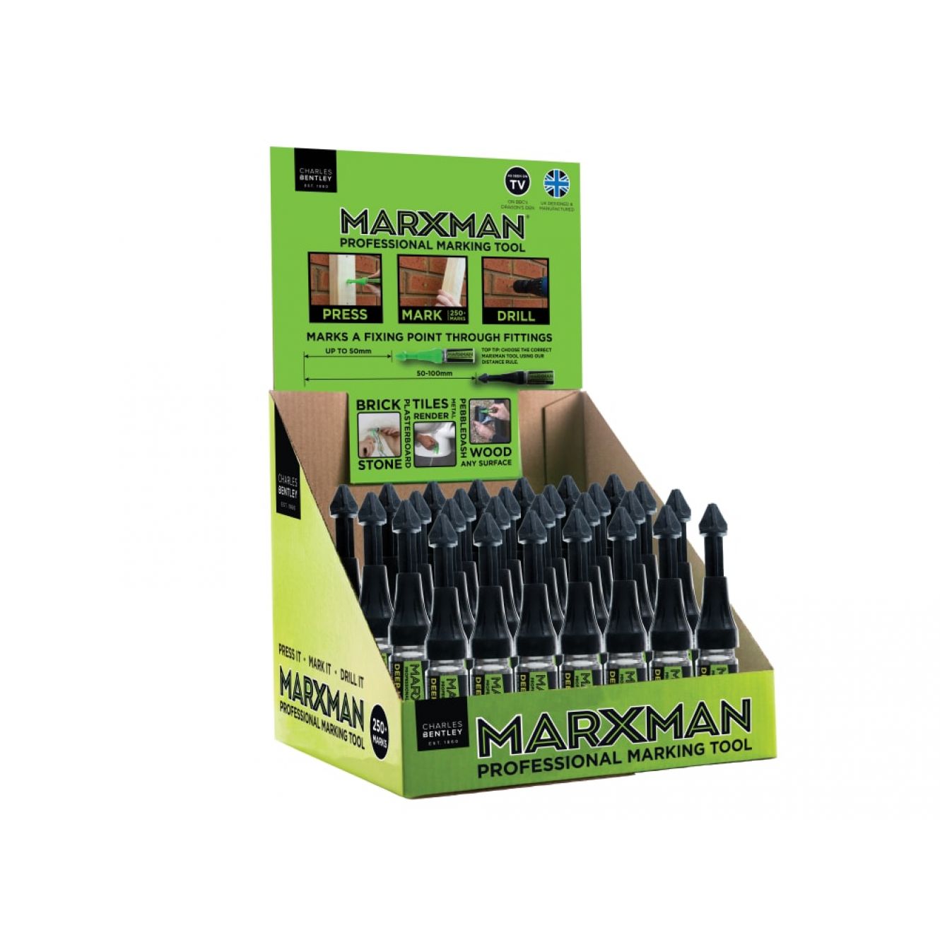 MarXman Deep Hole Professional Marking Tool (CDU of 30) MRXDEEP30GRN