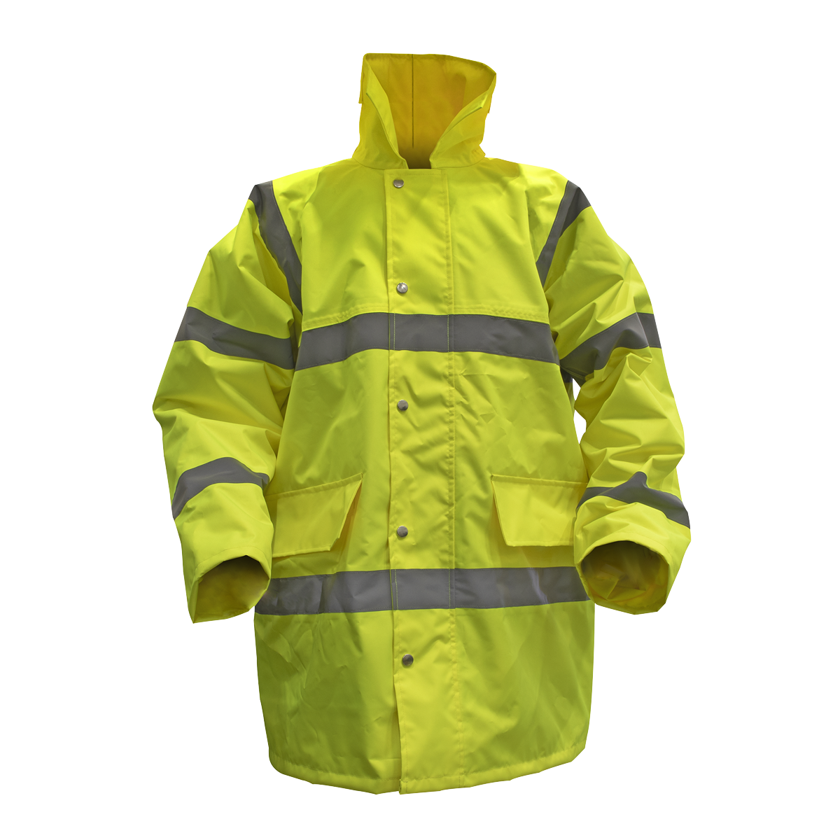 Hi-Vis Yellow Motorway Jacket with Quilted Lining - Large 806L