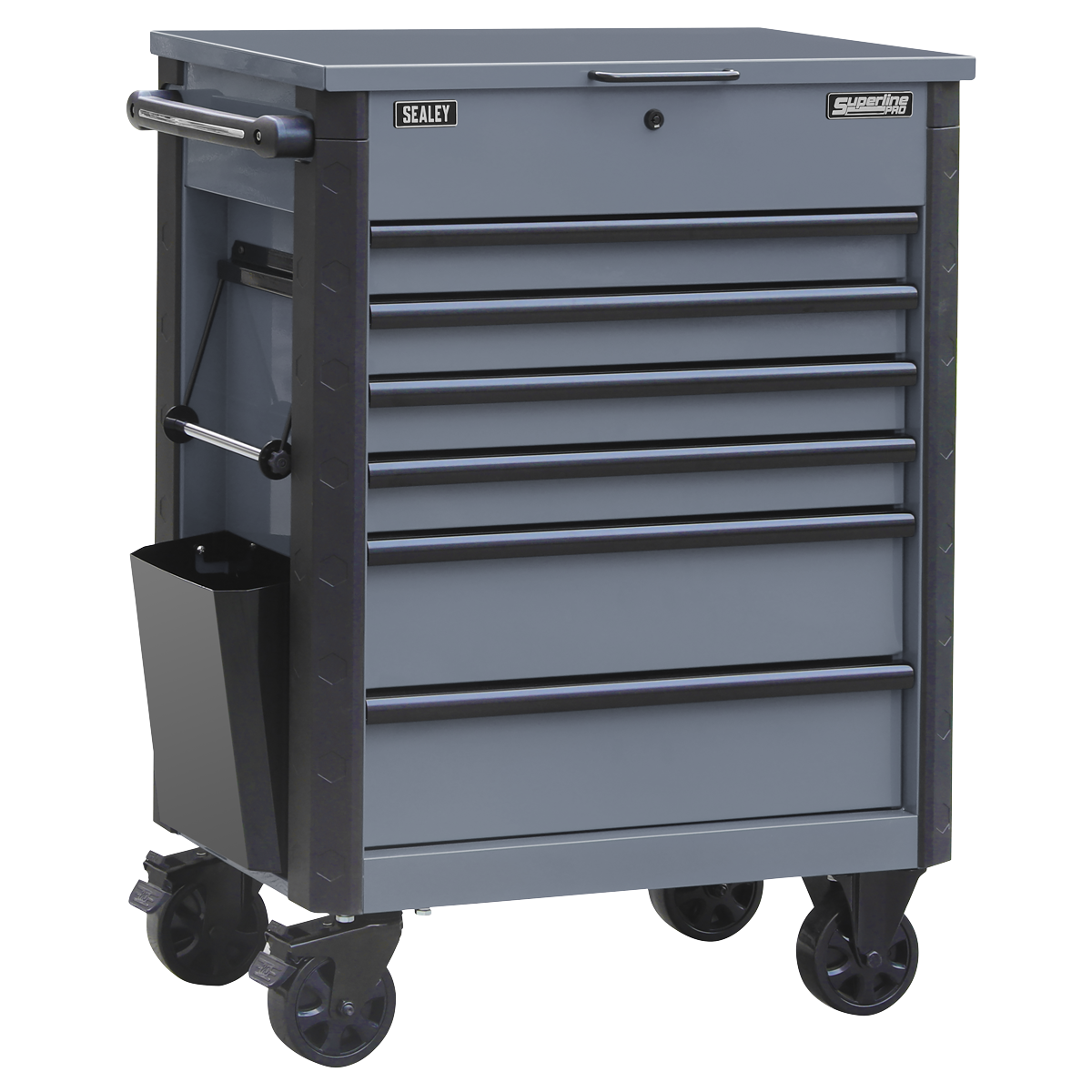 Superline Pro® Tool Trolley 6 Drawer - Grey AP266G