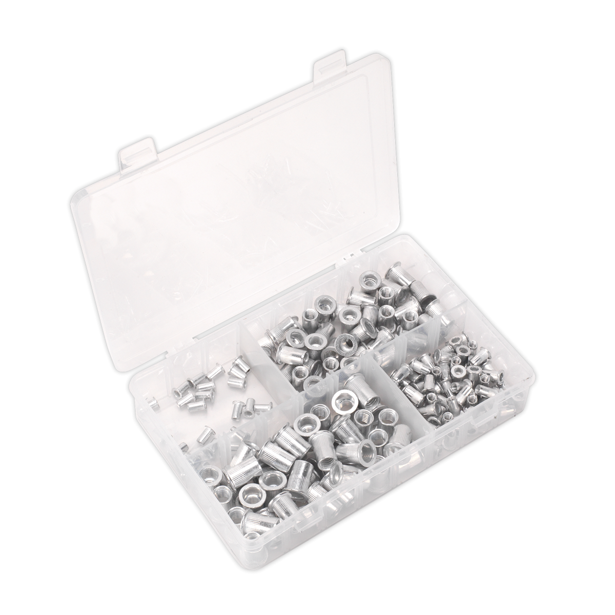 Threaded Insert (Rivet Nut) Assortment 200pc M4-M8 Splined Metric AB073TI