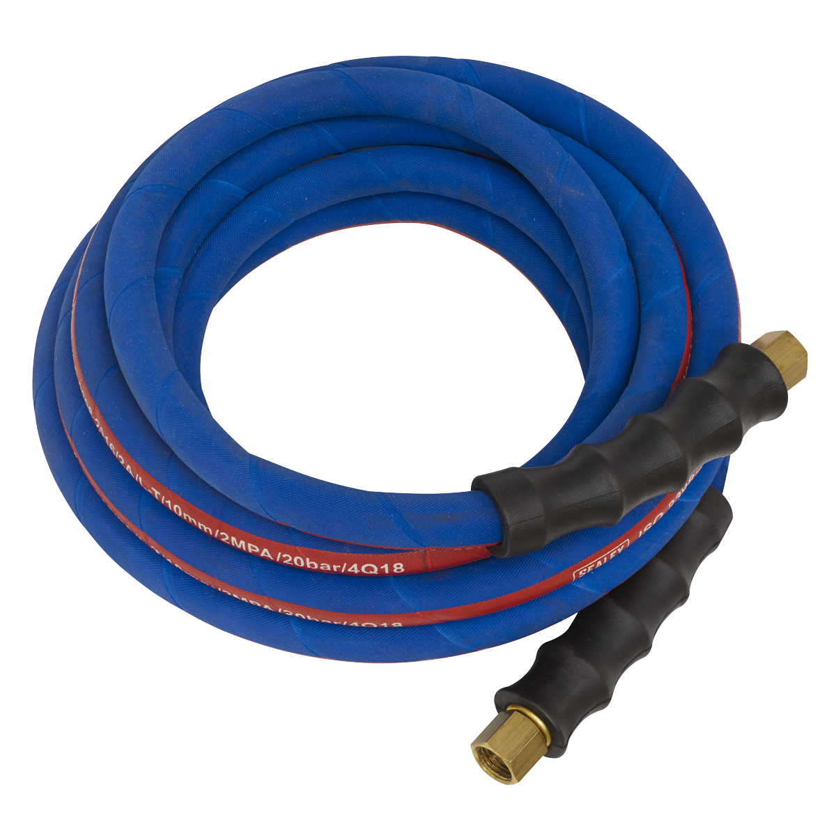Air Hose 5m x Ø10mm with 1/4"BSP Unions Extra-Heavy-Duty AH5R/38