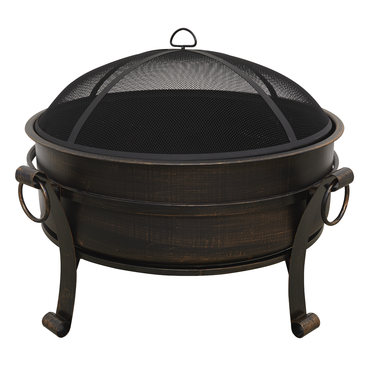 Dellonda 30" Deluxe 2-in-1 Outdoor Fire Pit & Coffee Table Antique Bronze Effect DG42