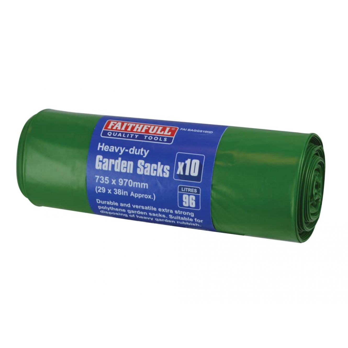 Heavy-Duty Strong Garden Sacks (Roll 10) FAIBAGGS10HD