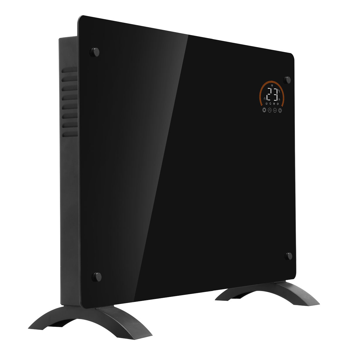 Baridi Electric Glass Panel Heater, 1500W, Thermostat Controlled 24Hr 7 Day Timer, Wi-Fi Enabled, Remote Control, Black - DH137 DH137