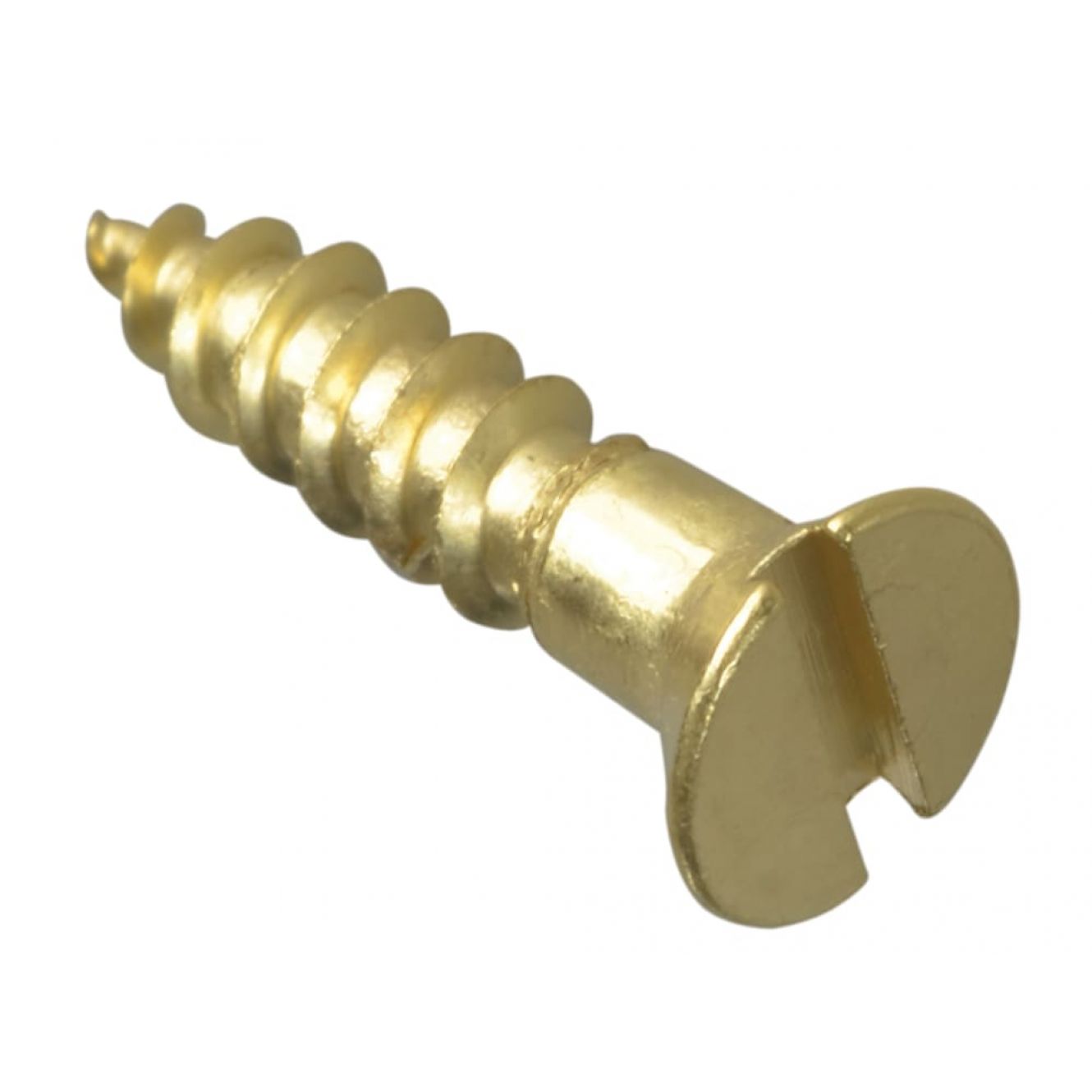 Wood Screws, Slotted, CSK, Brass