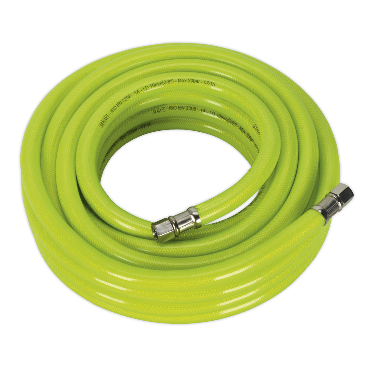 Air Hose High-Visibility 10m x Ø10mm with 1/4"BSP Unions AHFC1038
