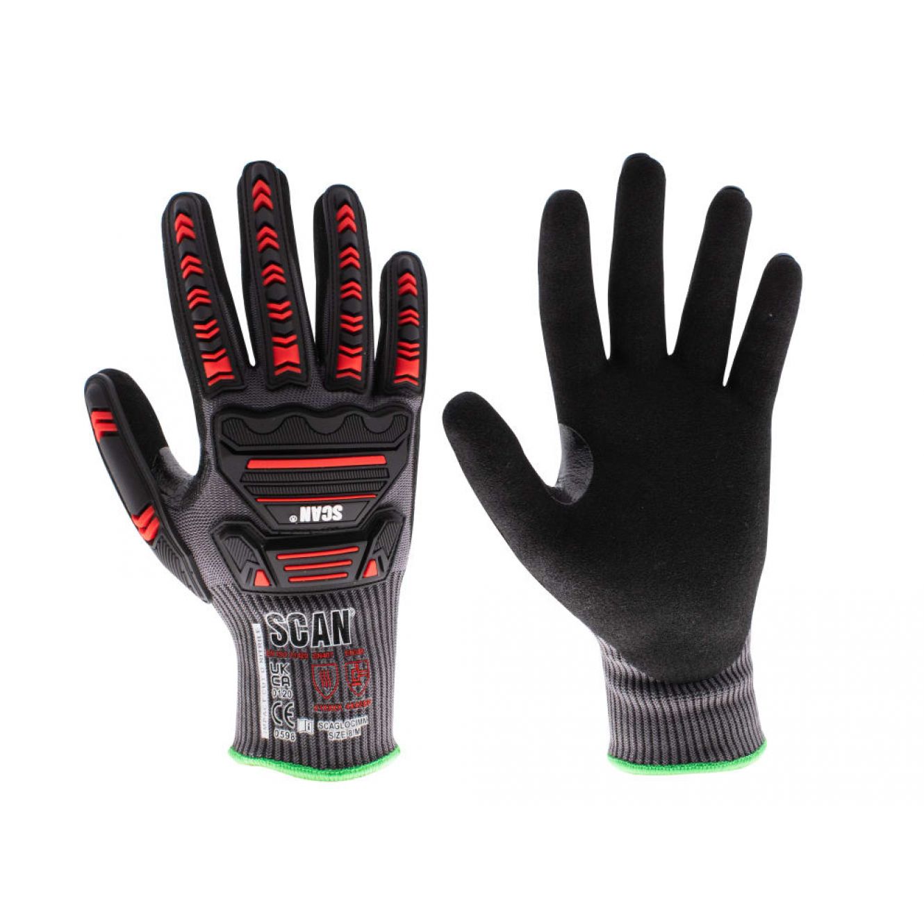 Nitrile Palm Impact Cut D Gloves