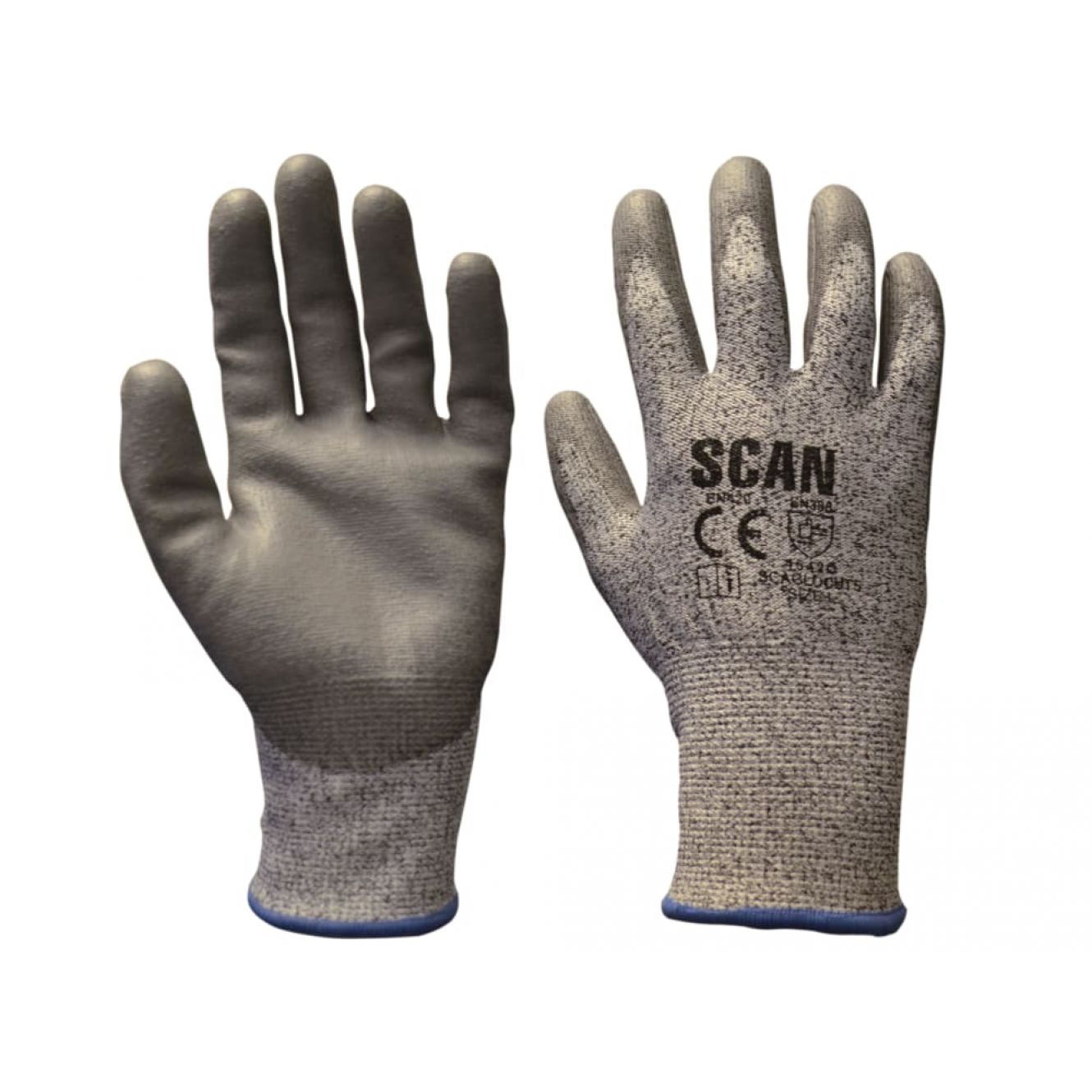 Grey PU Coated Cut 5 Gloves