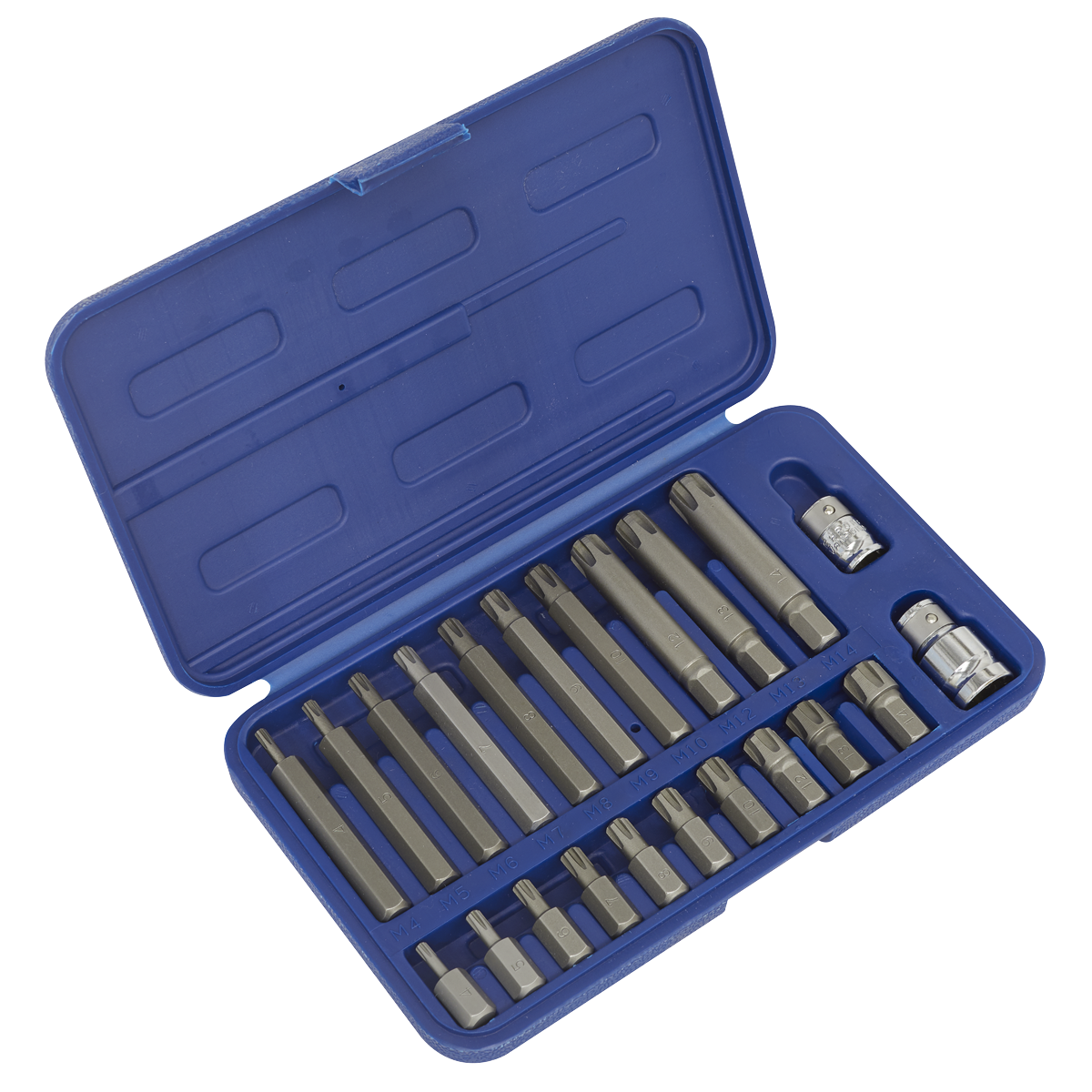 Ribe Bit Set 22pc 3/8" & 1/2"Sq Drive SX105