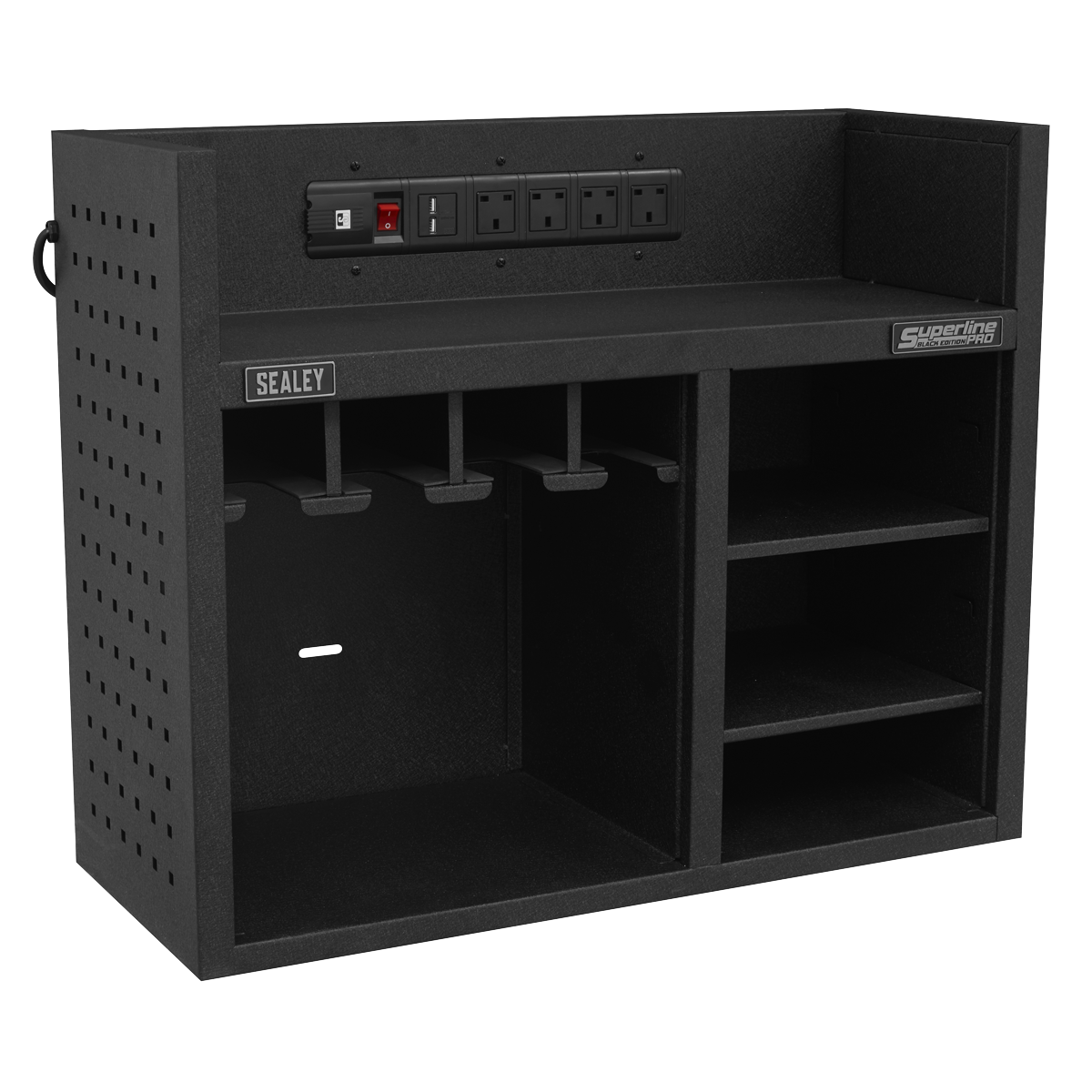 Power Tool Storage Rack 760mm with Power Strip AP30SRBE