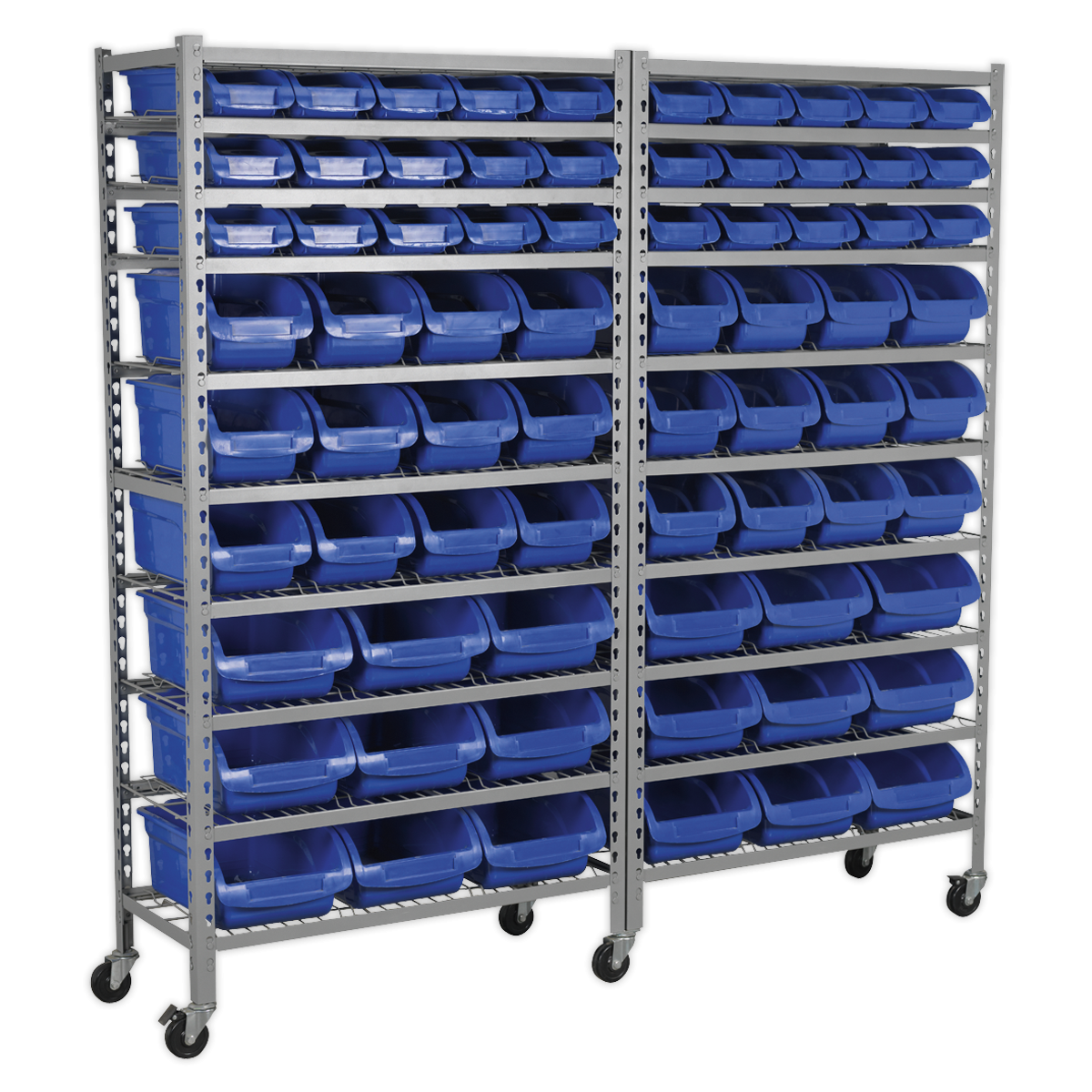 Mobile Bin Storage System 72 Bins TPS72