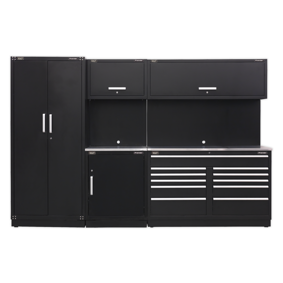 Premier 3.3m Storage System - Stainless Worktop APMSCOMBO2SS