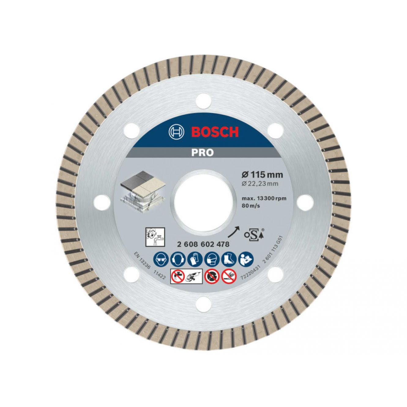 PRO Ceramic Diamond Cutting Disc 115 x 22.23mm BPA608602478