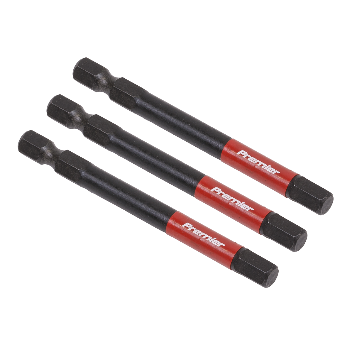 Hex 6mm Impact Power Tool Bits 75mm - 3pc AK8264