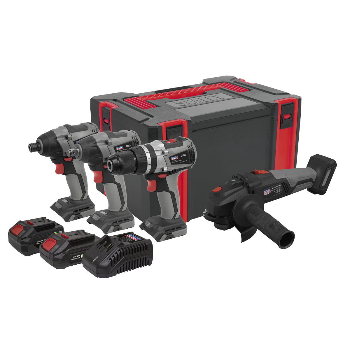 Premier 4 x SV20 Series Cordless Brushless Power Tool Kit 20V Euro Plug - 2 Batteries CP20VCOMBOX1EU