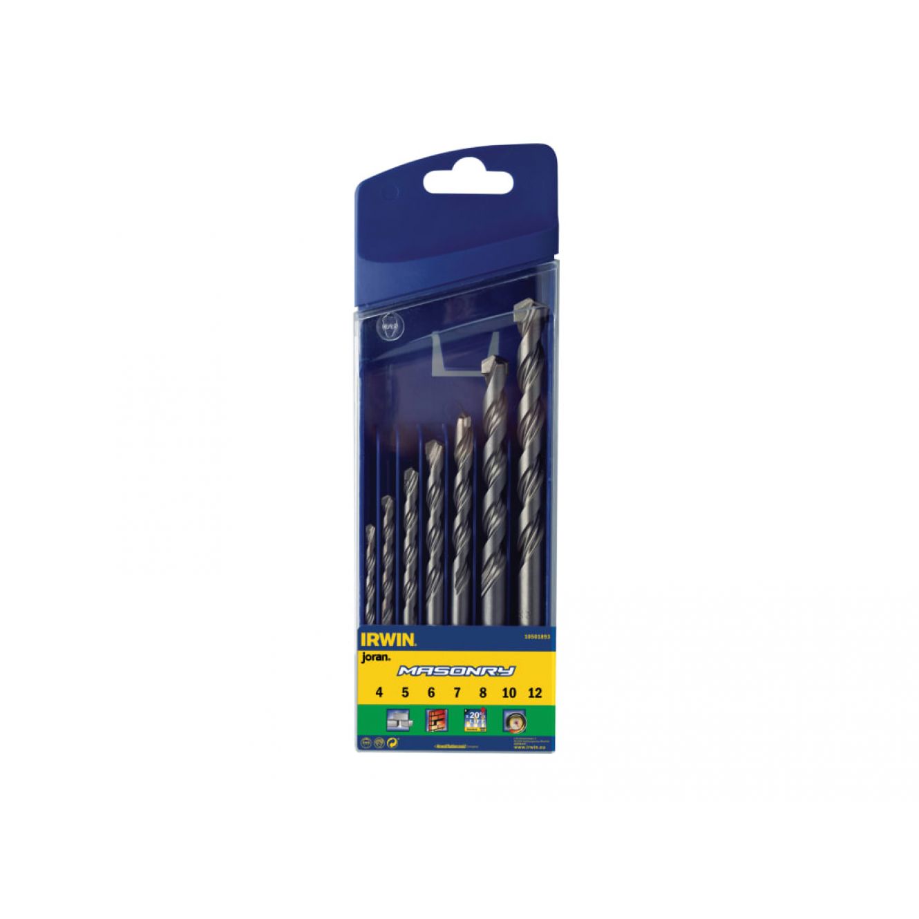 Masonry Drill Bit Set, 7 Piece IRW10501893