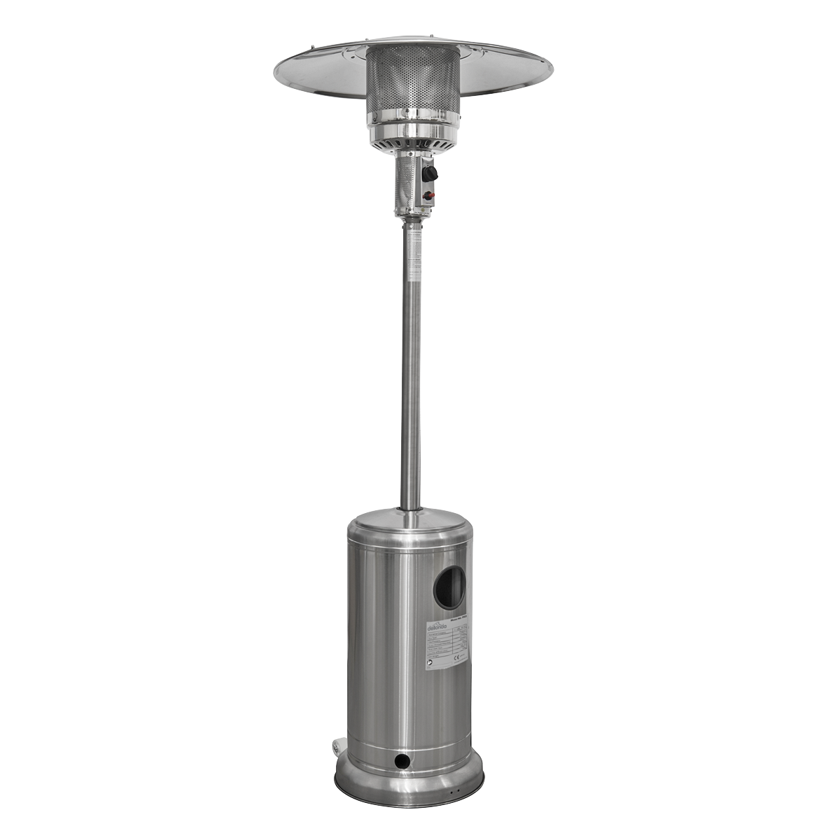Dellonda 13kW Stainless Steel Commercial Gas Outdoor Garden Patio Heater, Wheels DG2