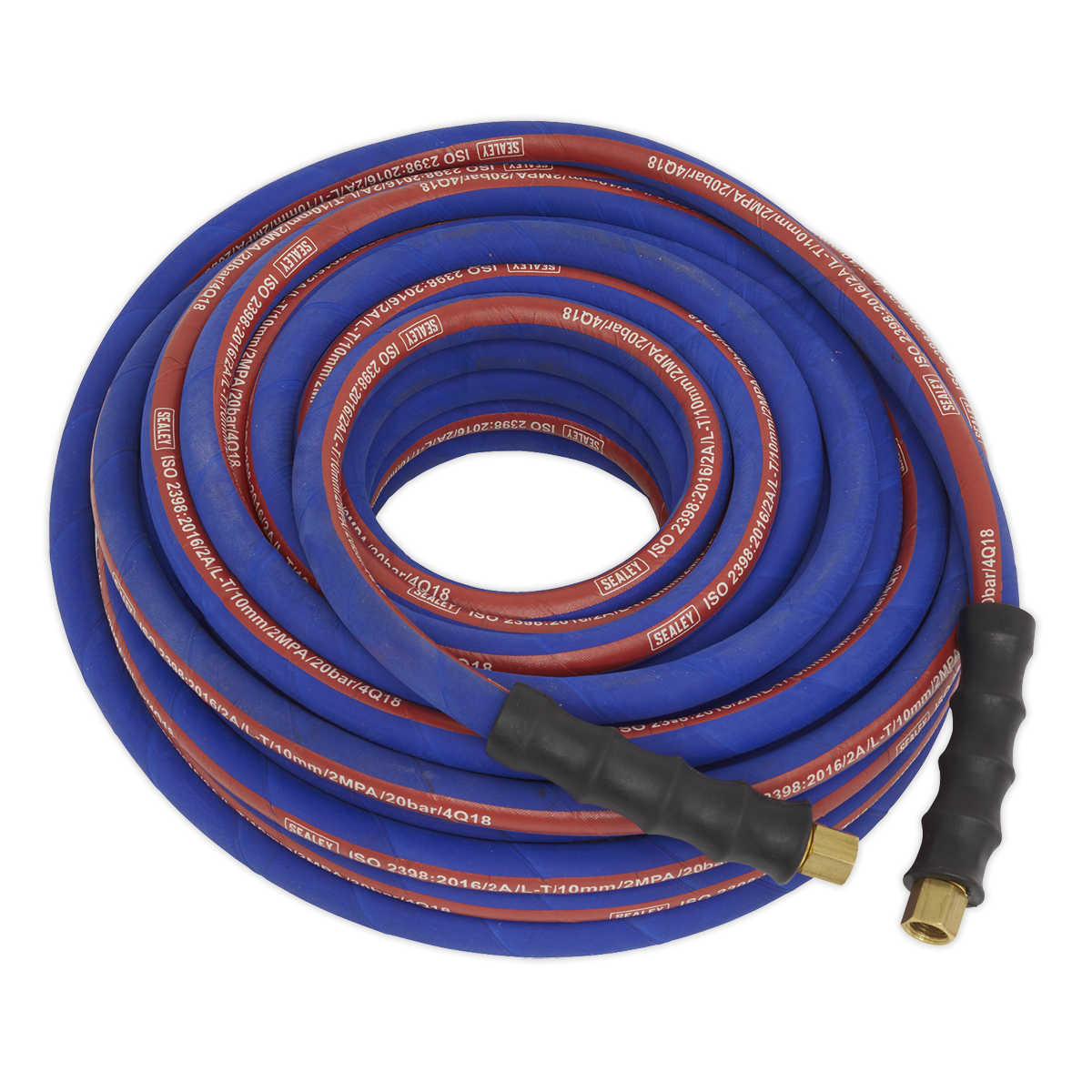 Air Hose 20m x Ø10mm with 1/4"BSP Unions Extra-Heavy-Duty AH20R/38