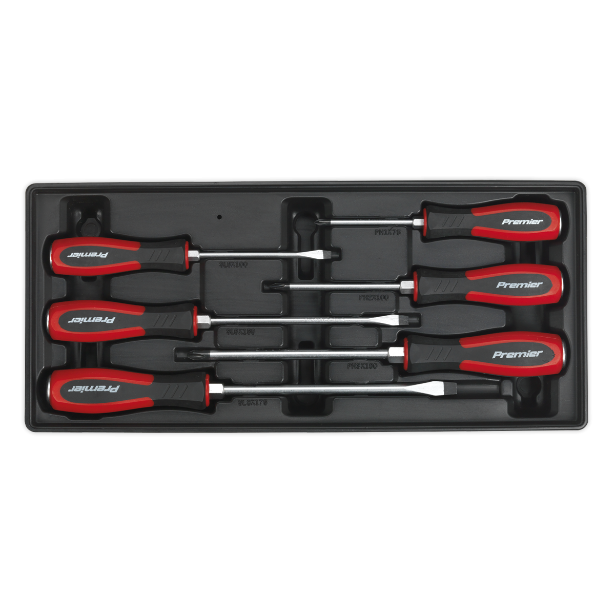 Tool Tray with Hammer-Thru Screwdriver Set 6pc TBT29