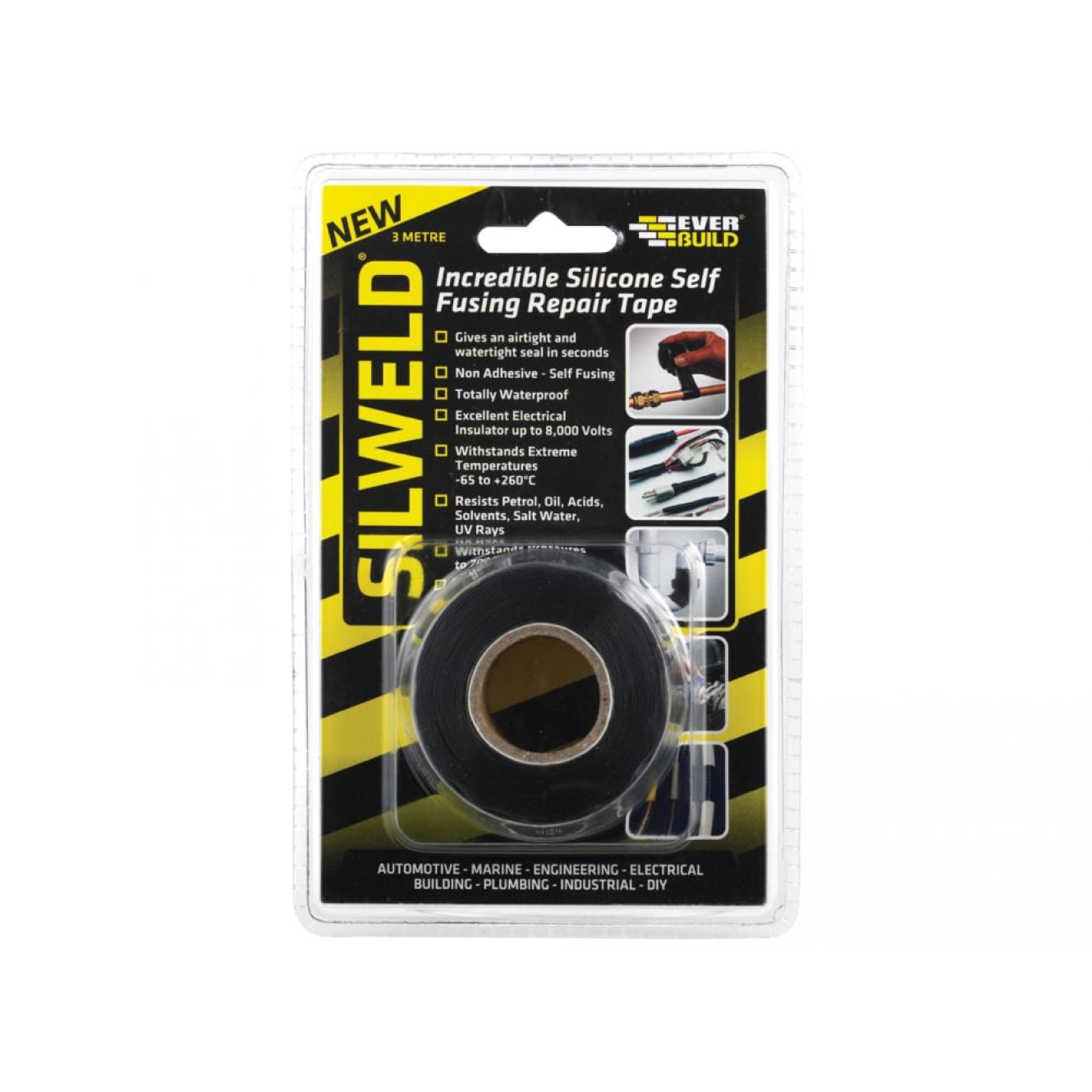 Silweld Tape 3m Black EVB2SWELDBK