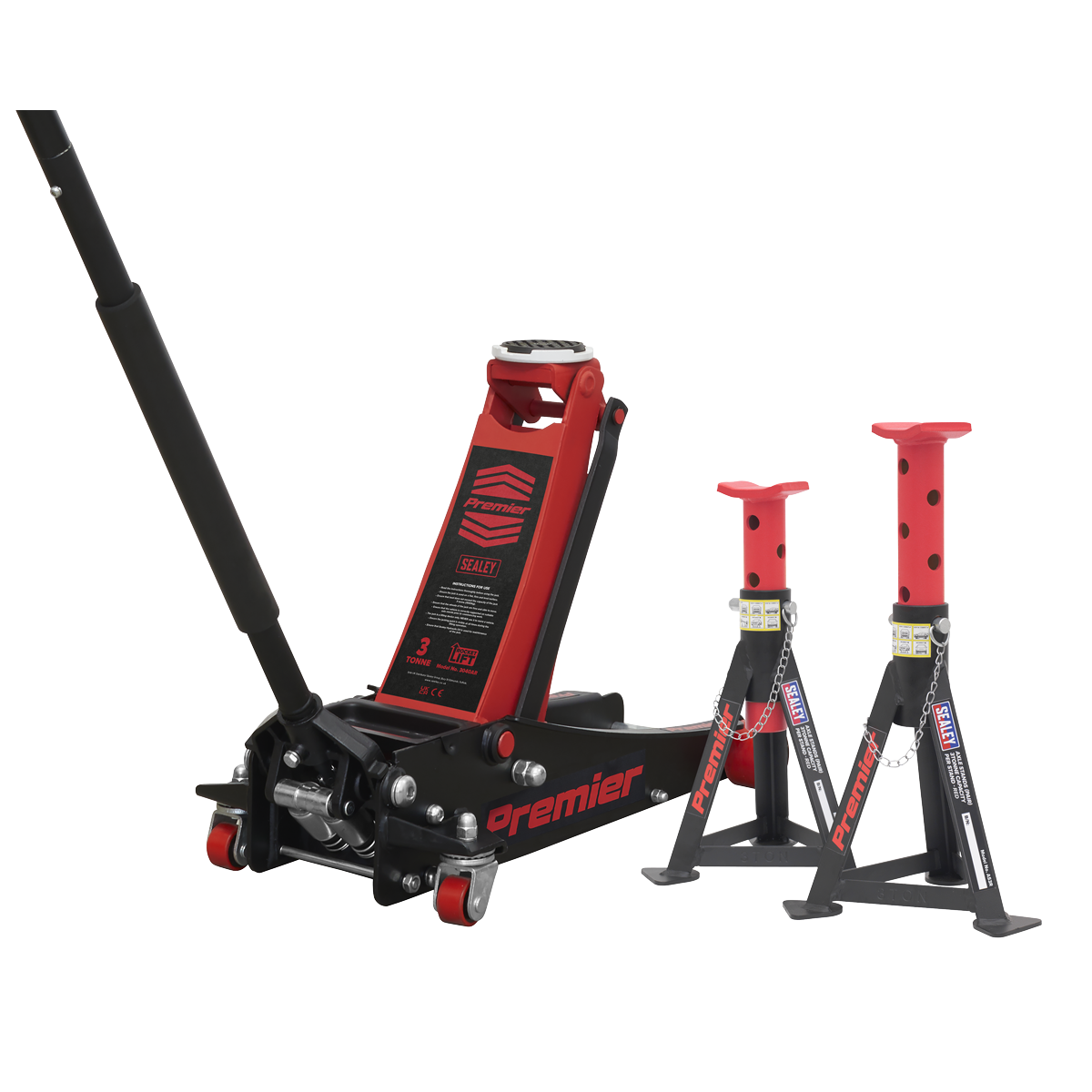 Trolley Jack 3t & Axle Stands (Pair) 3t per Stand Combo 3040ARCOMBO